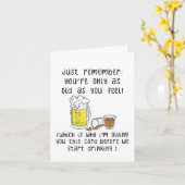 Grappig Drink verjaardag Kaart | Grappige bier Kaa (Gele Bloem)