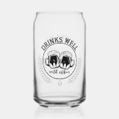 Grappig drinken goed woord kunst bier blikvorm glas (Achterkant)