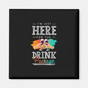 Grappig drinkende staart-partyshirt voor cruisevak magneet
