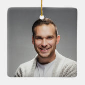 Grappig dromen van de beach-fotokerst keramisch ornament (Achterkant)