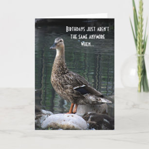 Grappig Duck Birthday Card Kaart
