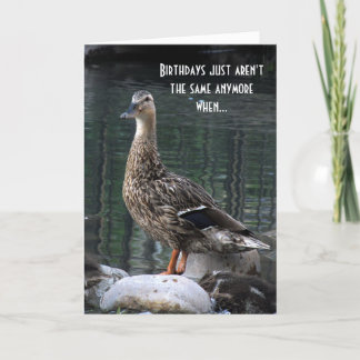 Grappig Duck Birthday Card Kaart