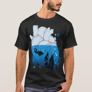 Grappig Duik Geschenk Voor Duikers Hart T-shirt