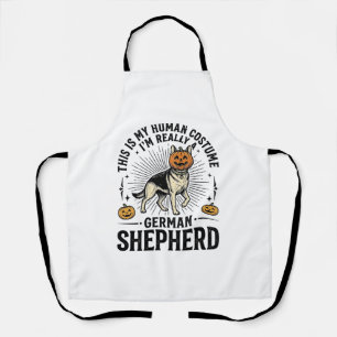 Grappig Duits herdershond Halloween kostuum hond o Schort