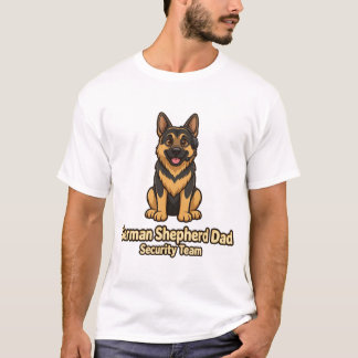 Grappig Duits Herdershond Papa Beveiligingsteam T- T-shirt