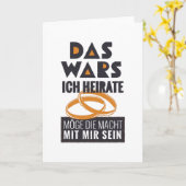 Grappig Duitse Huwelijk Kaart (Gele Bloem)