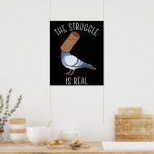 Grappig duivencadeautje dat het kruipen voortbreng poster (Keuken)