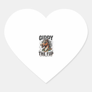 Grappig Duizelig Het Fup Paard Vintage Gravure Shi Hart Sticker