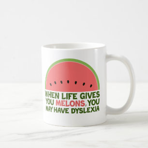 Grappig Dyslexie Citaat Dyslexie Humor Watermeloen Koffiemok