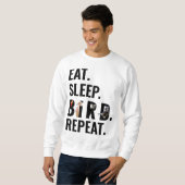 Grappig Eat Slaap Vogel Herhaal Birdwatcher Trui (Voorkant volledig)
