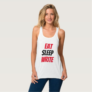 Grappig! Eat Sleep Schrijf Tanktop