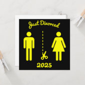 Grappig echtscheiding sympathie partij kaart (Voorkant / Achterkant in situ)