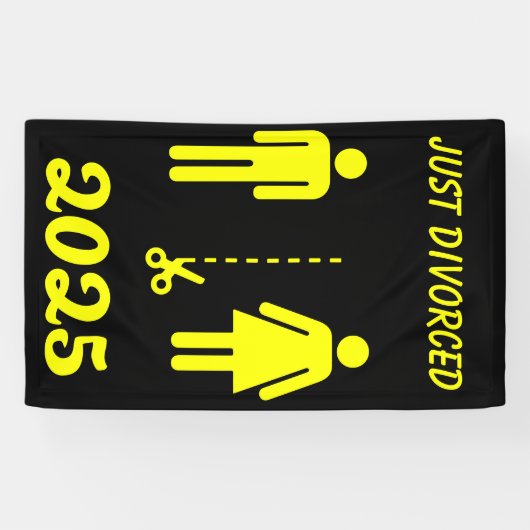 Grappig echtscheiding sympathie partij spandoek (Horizontaal)