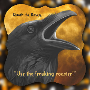 Grappig Edgar Allan Poe citeert Gothic Raven Gothi Kartonnen Onderzetters