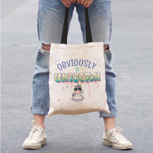 Grappig, een eenhoorn Schattige kawaii graffiti Tote Bag