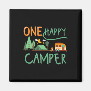 Grappig Een Gelukkige Camper Zomervakantie Matchin Magneet