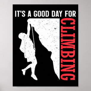 Grappig een goede dag om te klimmen - vintage rots poster