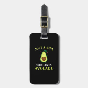 Grappig een meisje dat van Avocado houdt Bagagelabel