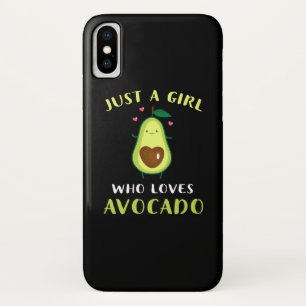 Grappig een meisje dat van Avocado houdt iPhone X Hoesje