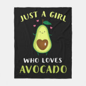 Grappig een meisje dat van Avocado houdt Fleece Deken (Voorkant)
