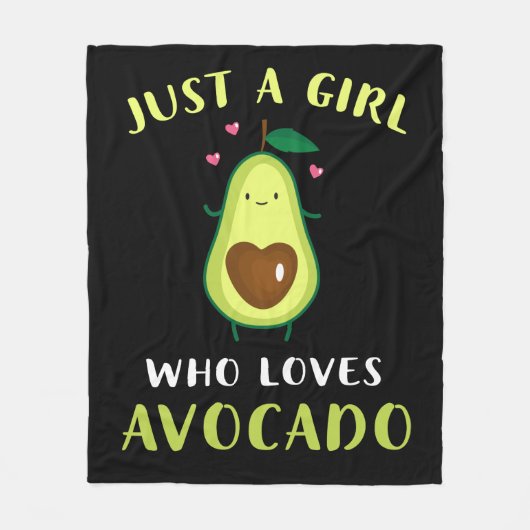 Grappig een meisje dat van Avocado houdt Fleece Deken (Voorkant)