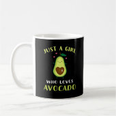 Grappig een meisje dat van Avocado houdt Koffiemok (Links)