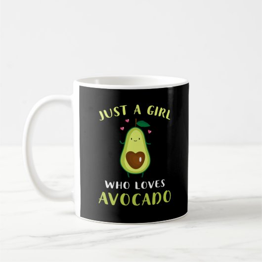Grappig een meisje dat van Avocado houdt Koffiemok (Links)