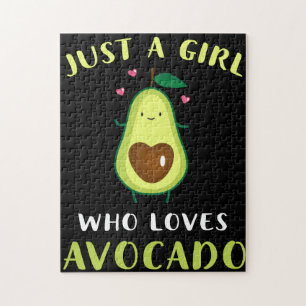 Grappig een meisje dat van Avocado houdt Legpuzzel