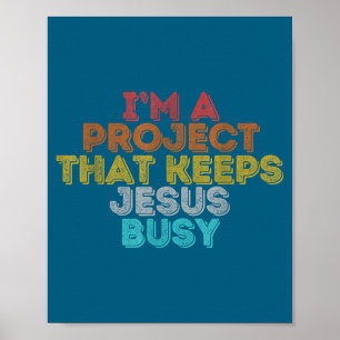 Grappig een project dat Jezus bezighoudt christen Poster