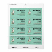 Grappig Eend Butt Nuggets Ei Karton Label (Full Sheet)