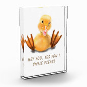 Grappig Eend Fotoblok Gift - Aangepaste tekst (Links)