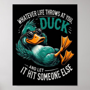 Grappig Eend Graphic T - shirts Mannen Vrouwen Tie Poster