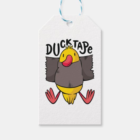 Grappig Eend Tape Cadeaulabel (Voorkant)
