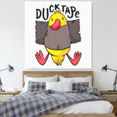 Grappig Eend Tape Canvas Afdruk (Insitu (Slaapkamer))
