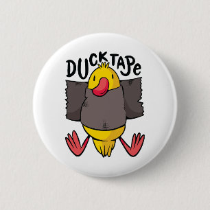Grappig Eend Tape Ronde Button 5,7 Cm