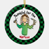 Grappig Eenvoudig aangepast Haarstylist Cadeauidee Keramisch Ornament (Voorkant)