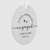 Grappig eerste kerst verloofd paar gepersonaliseer ornament (voorkant)
