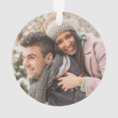 Grappig eerste kerst verloofd paar gepersonaliseer ornament (achterkant)