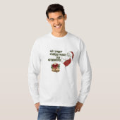 Grappig eerste Kerstmis als opa Vrolijk Kerstfeest T-shirt (Voorkant volledig)