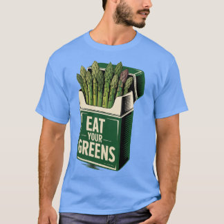 Grappig EET JE GREENS Mode los T-shirt