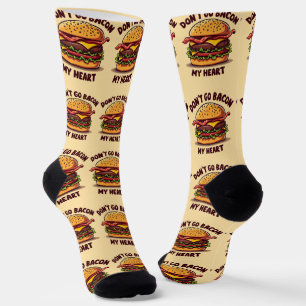 Grappig Eet Pun Bacon Liefhebber Cheeseburger Desi Sokken