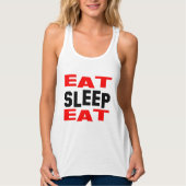 Grappig! Eet slaap Eet Tanktop (Voorkant)