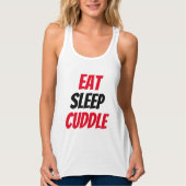 Grappig! Eet slaap knuffel Tanktop (Voorkant)