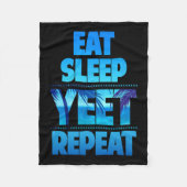 Grappig Eet Slaap Toch Herhaal  Fleece Deken (Voorkant)