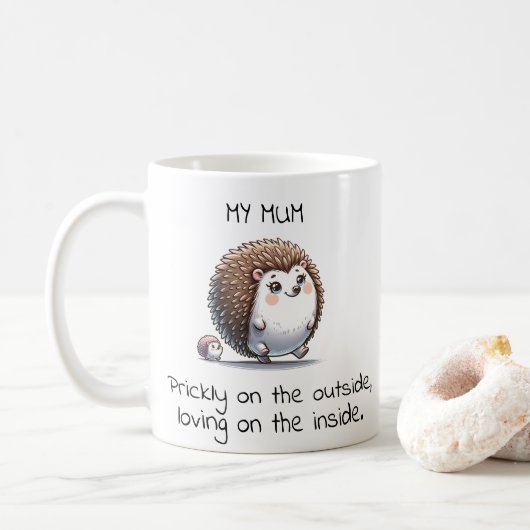 Grappig egel Pun Moederdag Gift Koffiemok (Met donut)
