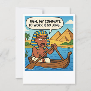 Grappig Egyptisch woon-werkverkeer Briefkaart