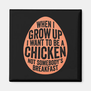 Grappig Ei Ik Wil Een Kip Worden' Plant Sed Vegan Magneet