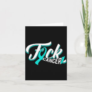 Grappig Eierstokkanker Teal Lint Cadeau Kanker Kaart