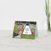 Grappig eindelijk bruiloft paar dank u kaart (Voorkant)