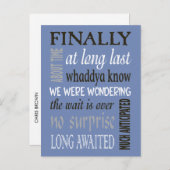 Grappig eindelijk getrouwd uitnodiging briefkaart (Voorkant / Achterkant)